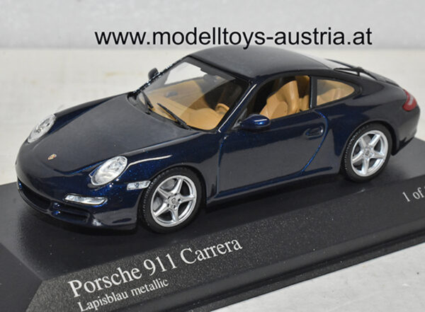 Porsche 911 997 Coupe Carrera 2004 blau metallik 1:43