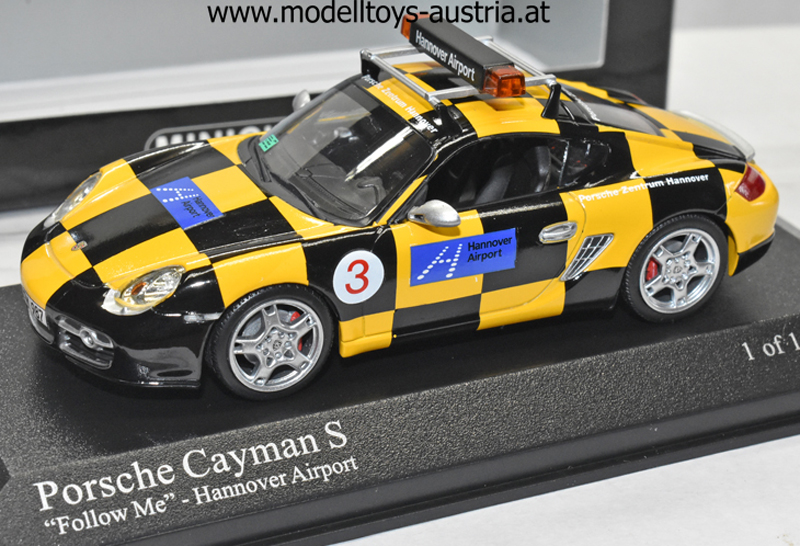 Porsche Cayman S 2007 FOLLOW ME Flughaven Hannover 1:43