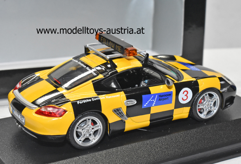 Porsche Cayman S 2007 FOLLOW ME Flughaven Hannover 1:43