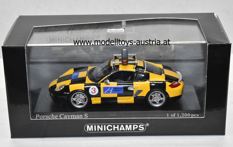 Porsche Cayman S 2007 FOLLOW ME Flughaven Hannover 1:43