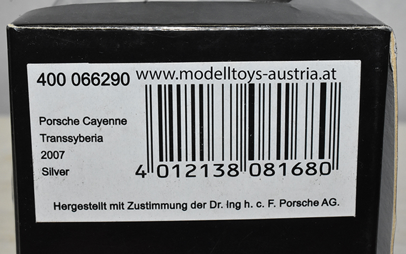 Porsche Cayenna 2007 TRANSSYBERIA silber 1:43