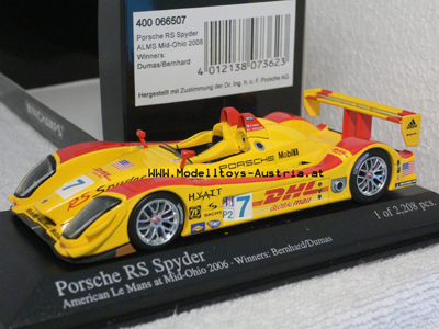 Porsche RS Spyder ALMS Mid-Ohio Sieger 2006 1:43