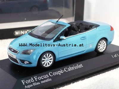 Ford Focus Coupe Cabrio 2007 blau metallik 1:43