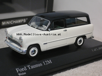 Ford Taunus G13 Turnier Kombi 12M 1957 weiß 1:43 WELTKUGELTAUNUS
