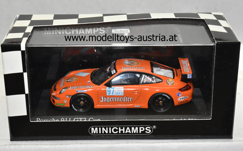 Porsche 911 997 GT3 Cup 2008 IMSA Sebring Tony RIVERA Jägermeister 1:43
