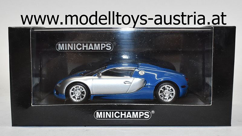 Bugatti EB 16.4 Veyron 2009 CENTENAIRE chrom / blau 1:43