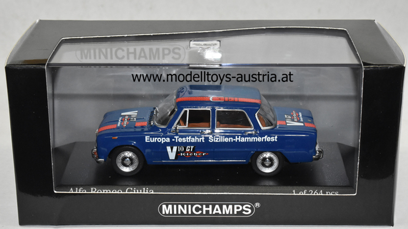 Alfa Romeo Giulia 1970 EUROPA TESTFAHRT SIZILIEN – HAMMERFEST 1973 1:43