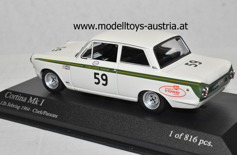 Lotus Cortina MK I 1964 Sebring CLARK / PARSONS 1:43