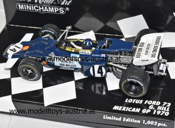Lotus 72 Ford 1970 Graham HILL Mexiko GP 1:43