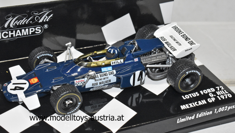 Lotus 72 Ford 1970 Graham HILL Mexiko GP 1:43