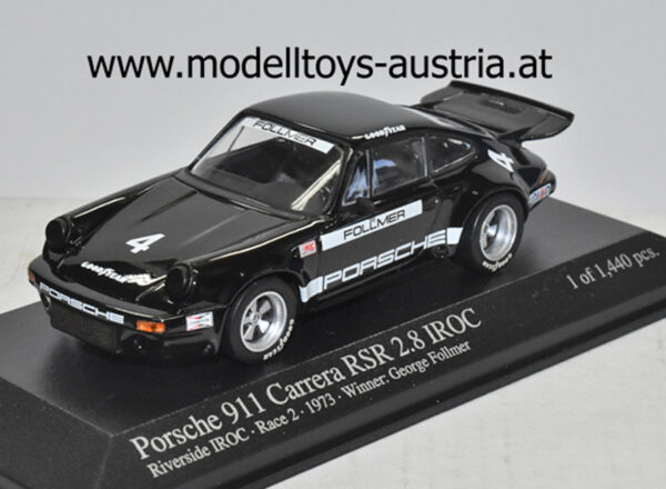 Porsche 911 Coupe RSR 2.8 1973 IROC Sieger Riverside George FOLLMER 1:43