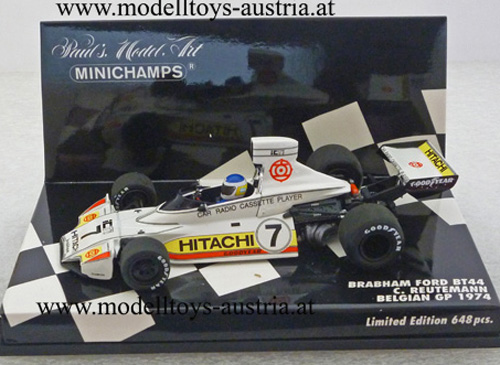 Brabham BT44 Ford 1974 HITACHI Belgien GP Carlos REUTEMANN 1:43