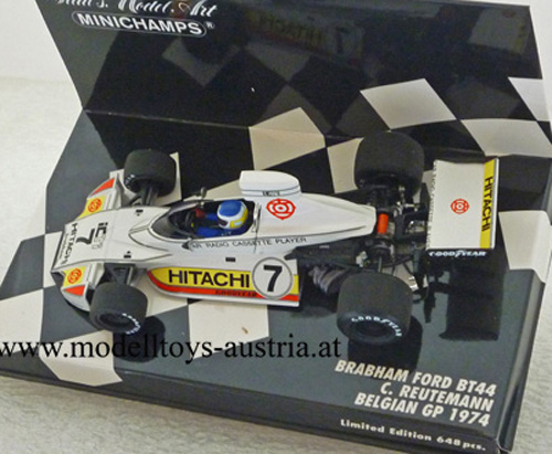 Brabham BT44 Ford 1974 HITACHI Belgien GP Carlos REUTEMANN 1:43