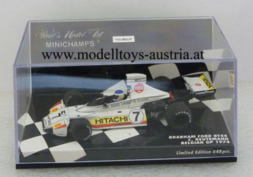Brabham BT44 Ford 1974 HITACHI Belgien GP Carlos REUTEMANN 1:43
