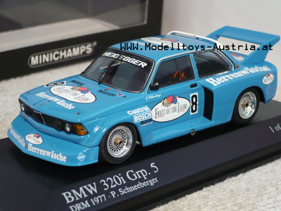 BMW E21 320i Gr.5 DRM 1977 FRUIT OF THE LOOM SCHNEBERGER 1:43