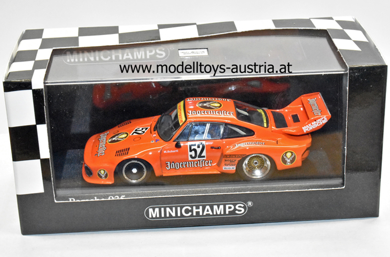 Porsche 911 935 1977 DRM Zolder Sieger Manfred SCHURTI Max und Moritz JÄGERMEISTER 1:43