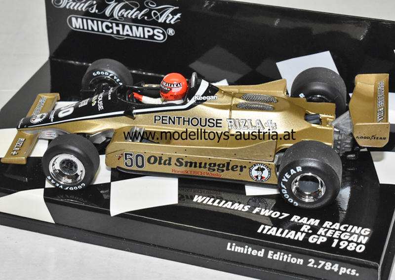 Williams FW07 Ford RAM Racing 1980 Rupert KEEGAN Italien GP 1:43