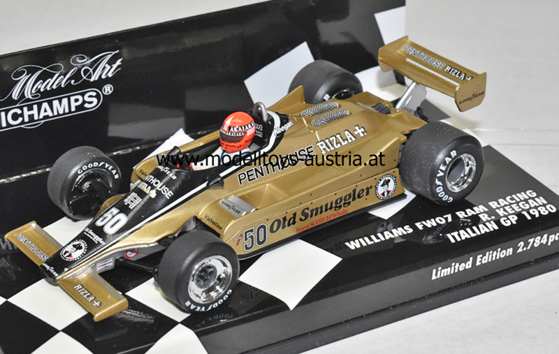 Williams FW07 Ford RAM Racing 1980 Rupert KEEGAN Italien GP 1:43