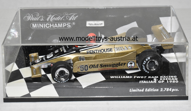 Williams FW07 Ford RAM Racing 1980 Rupert KEEGAN Italien GP 1:43