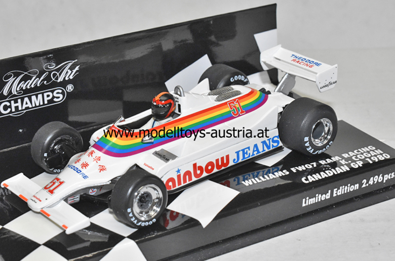 Williams FW07 Ford RAM Racing 1980 Kevin COGAN Kanada 1:43