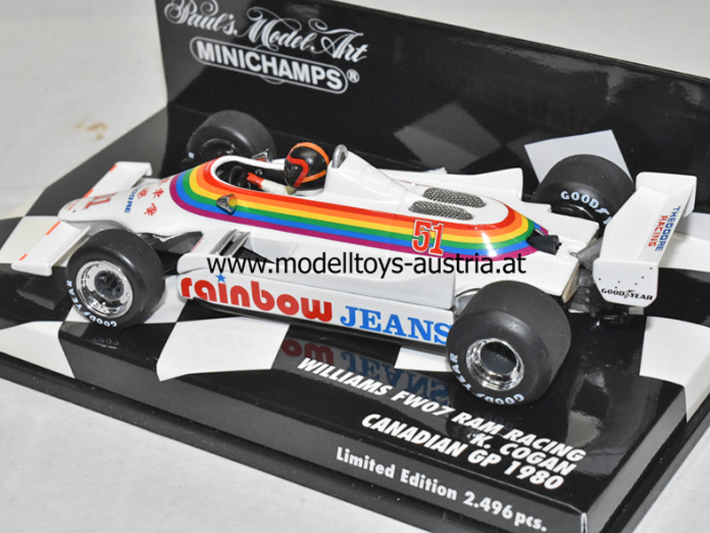 Williams FW07 Ford RAM Racing 1980 Kevin COGAN Kanada 1:43