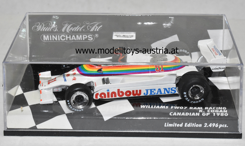 Williams FW07 Ford RAM Racing 1980 Kevin COGAN Kanada 1:43