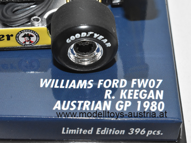 Williams FW07 Ford 1980 Rupert KEEGAN Österreich GP Zeltweg 1:43