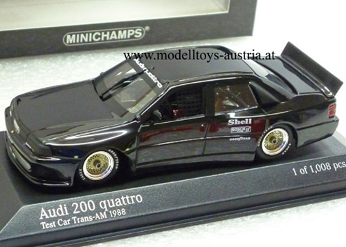 Audi 200 Quattro 1988 Trans Am Serie TESTCAR schwarz 1:43