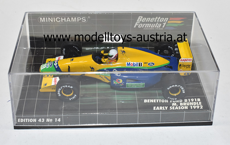 Benetton B191B Ford 1992 Martin BRUNDLE Early Version 1:43