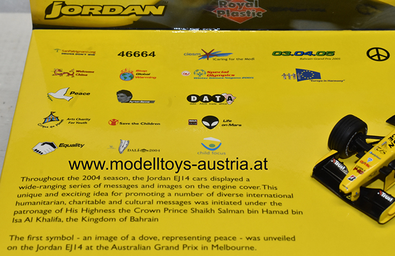 Jordan EJ14 Ford 2004 Nick HEIDFELD Saison Lackierungen Team Jordan 2004 1:43