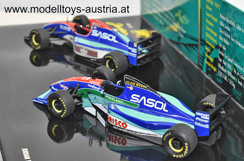 Jordan 193 + 194 Hart 1993 / 1994 BARRICHELLO / CAPELLI / BOUTSEN / APICELLA / NASPETTI / IRVINE / SUZUKI / de CESARIS 1:43
