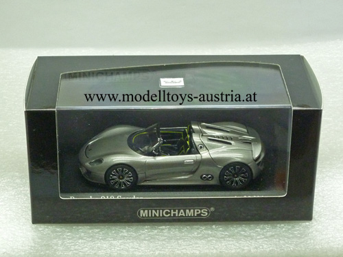 Porsche 918 Spyder Cabrio 2010 silbergrau metallik 1:43