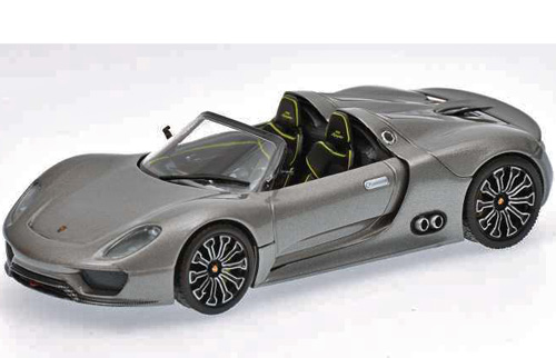 Porsche 918 Spyder Cabrio 2010 silbergrau metallik 1:43