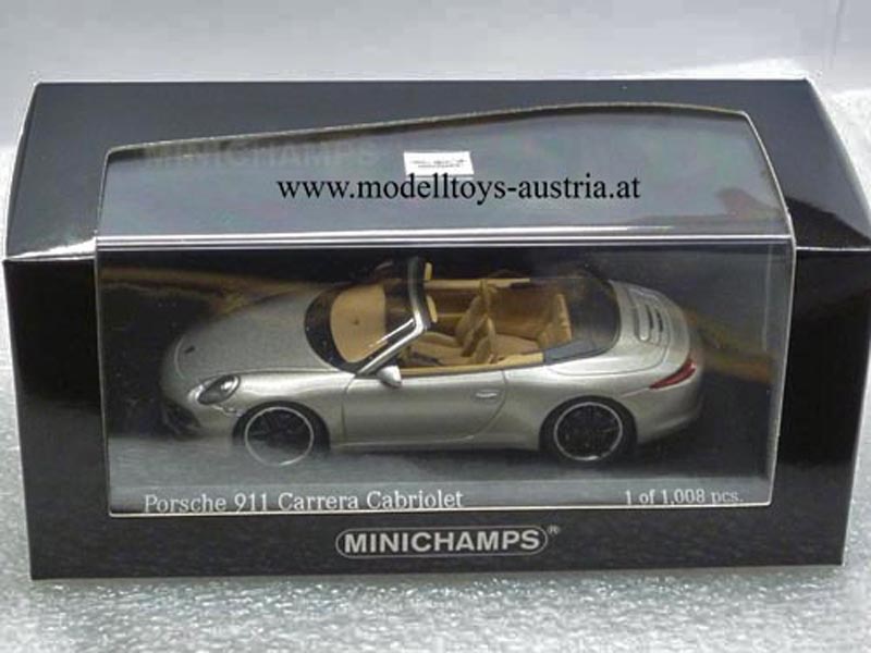 Porsche 911 991 Cabrio Carrera 2012 silber metallik 1:43