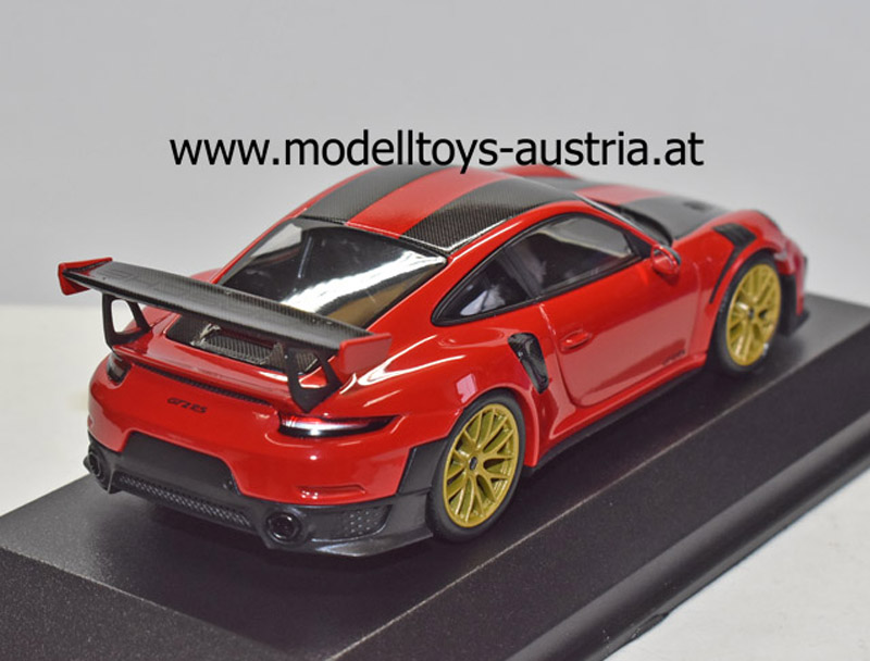 Porsche 911 991 Coupe GT2 RS WEISSACH PAKET 2018 rot / schwarz 1:43
