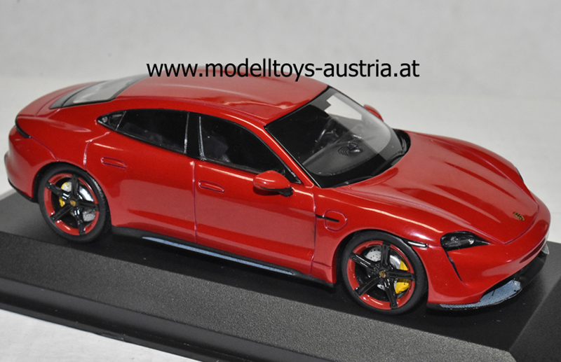 Porsche Taycan Turbo S 2020 rot 1:43 Elektro Mobilität