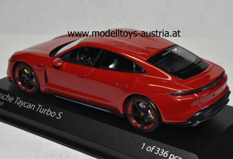Porsche Taycan Turbo S 2020 rot 1:43 Elektro Mobilität