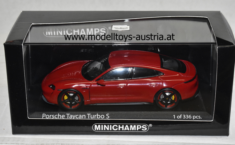 Porsche Taycan Turbo S 2020 rot 1:43 Elektro Mobilität