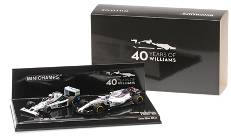 Williams FW06 1978 JONES + Williams FW40 2017 MASSA WILLIAMS F1 40TH ANNIVERSARY 1:43 2er Set