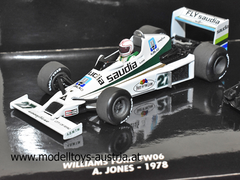 Williams FW06 1978 JONES + Williams FW40 2017 MASSA WILLIAMS F1 40TH ANNIVERSARY 1:43 2er Set