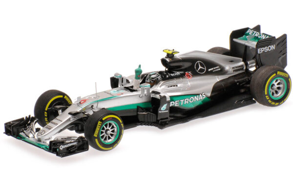 Mercedes GP PETRONAS AMG W07 Hybrid 2016 WELTMEISTER Nico ROSBERG Abu Dhabi GP 1:43 Minichamps