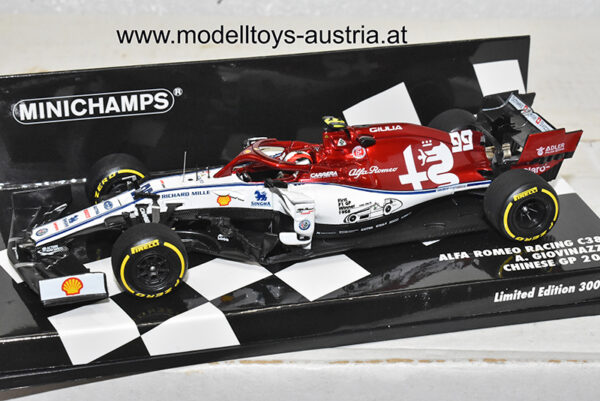 Alfa Romeo Racing C38 Ferrari 2019 Antonio GIOVINAZZI China GP Sauber Motorsport 1:43 Minichamps