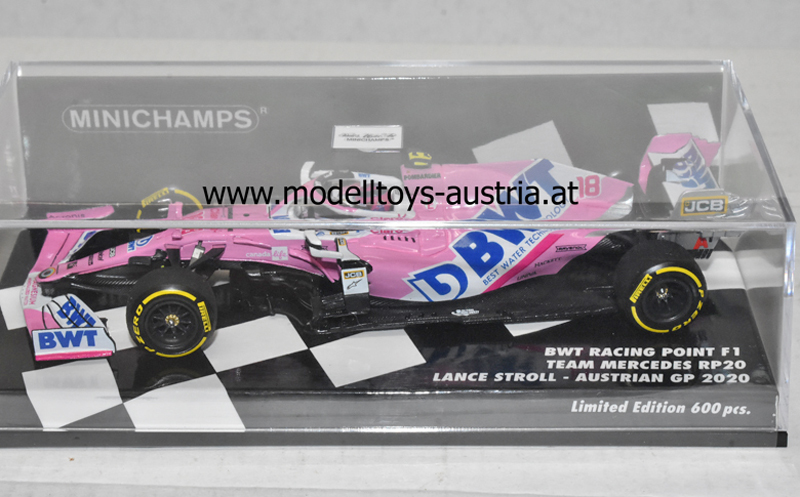 Racing Point RP20 Mercedes Sport Pesa BWT 2020 Lance STROLL Österreich GP 1:43 Force India Minichamps