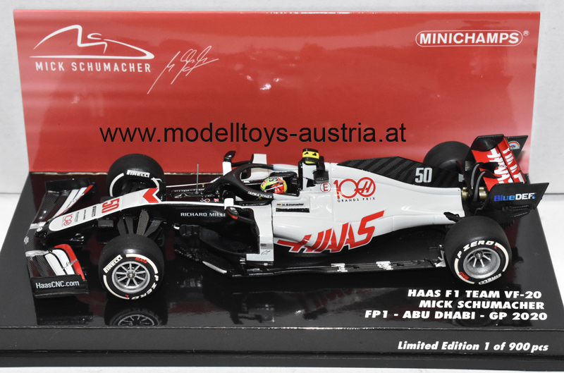 Haas F1 VF-20 Ferrari 2020 Mick Schumacher Abu Dhabi GP 1:43