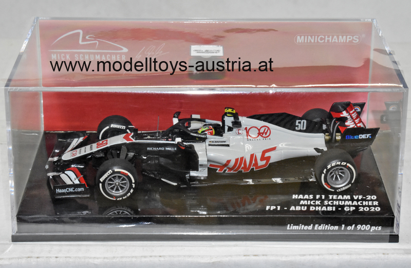 Haas F1 VF-20 Ferrari 2020 Mick Schumacher Abu Dhabi GP 1:43