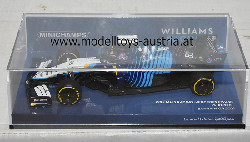Williams FW43B Mercedes 2021 George RUSSELL Bahrain GP 1:43