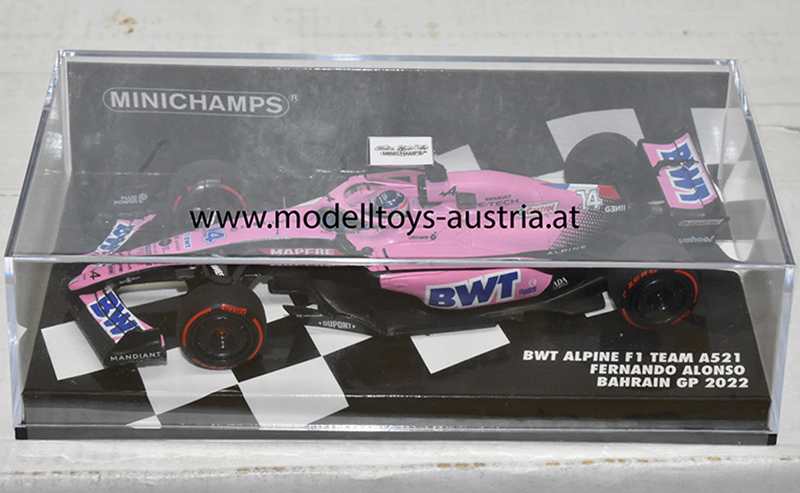 Alpine BWT A522 Renault 2022 Fernando ALONSO Bahrain GP 1:43