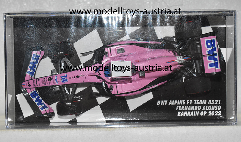 Alpine BWT A522 Renault 2022 Fernando ALONSO Bahrain GP 1:43
