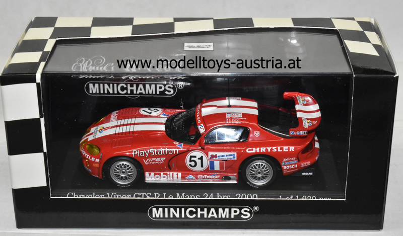 Chrysler Viper GTS-R 2000 Le Mans WENDLINGER DUPUY BERETTA 1:43