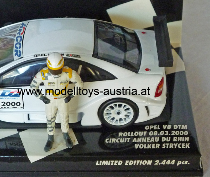 Opel V8 DTM 2000 Roll Out Circuit Anneau du Rhin Volker STRYCEK 1:43